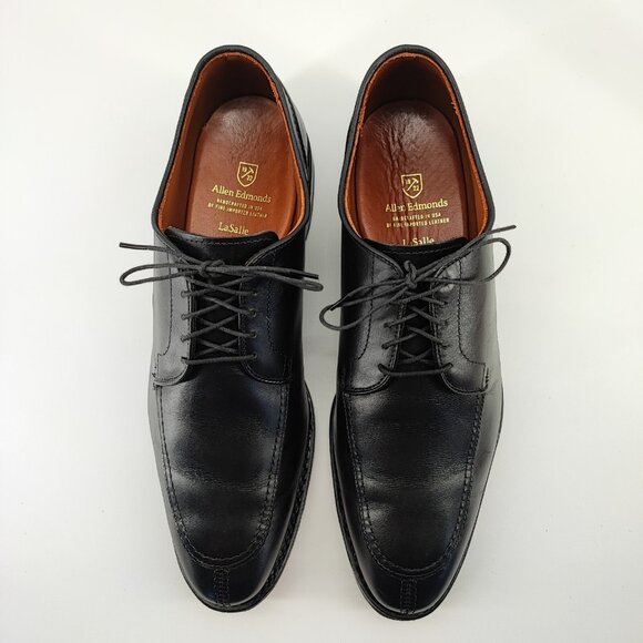 Allen Edmonds Men\'s Size 10 Lasalle Leather Black Shoes Split Toe Oxford Dress main image 6